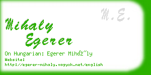 mihaly egerer business card